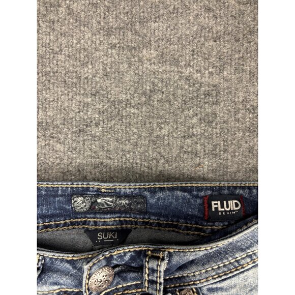 Silver Jeans Co Suki Mid Bootcut Jeans Womens 28x33 Blue Embroidered Denim - Picture 2 of 12